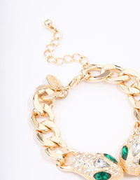 Gold Snake Multi Diamante Bracelet - link has visual effect only