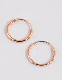 Rose Gold Plated Sterling Silver Hoop Earrings 12mm - link has visual effect only