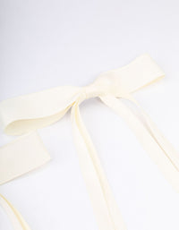 Cream Fabric Wide Skinny Hair Bow Pack - link has visual effect only