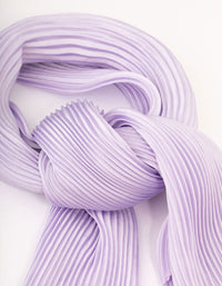 Fabric Lilac Pleated Satin Scarf - link has visual effect only