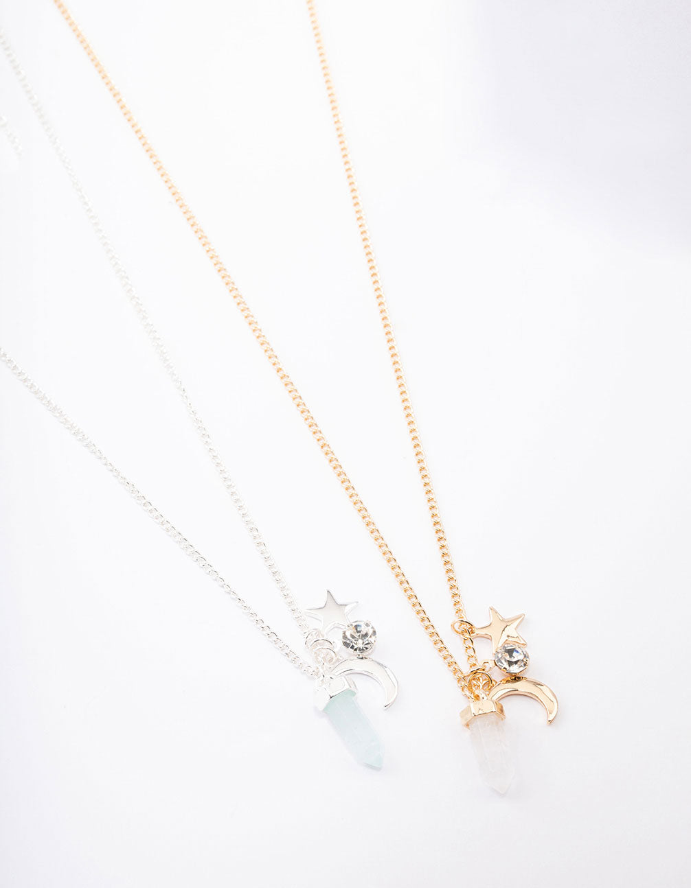 Mixed Metal Semi Precious Charm Shard Necklace Pack Lovisa