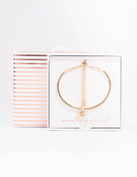 Gold Heart Toggle Bracelet - link has visual effect only