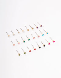 Gold Diamante Stud Earring 12-Pack - link has visual effect only