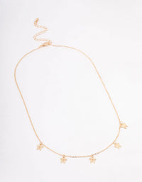 Gold Textured Butterfly Droplet Necklace - link has visual effect only