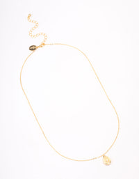 Gold Plated Teardrop Pendant Necklace - link has visual effect only