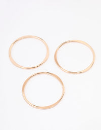 Gold Smooth Organic Bangle Pack - link has visual effect only