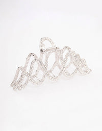 Silver Diamante Infinity Hair Claw Clip - link has visual effect only