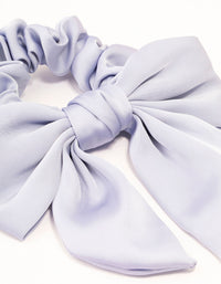 Blue Satin Bow Hair Scrunchie - link has visual effect only