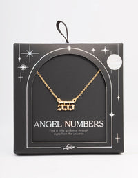 Gold Plated Cubic Zirconia 555 Angel Number Pendant Necklace - link has visual effect only