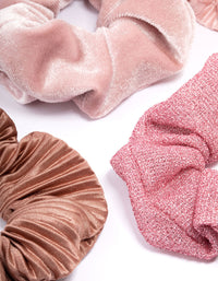 Pink Christmas Hair Scrunchie Gift 4-Pack - link has visual effect only