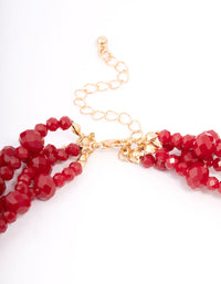 Red Beaded Short Necklace - link has visual effect only