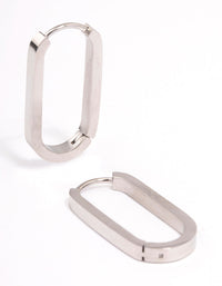 Surgical Steel Large Rectangular Huggie Earrings - link has visual effect only