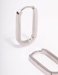 Surgical Steel Large Rectangular Huggie Earrings - link has visual effect only