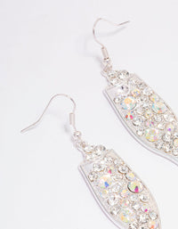 Silver Fizzy Champagne New Year Drop Earrings - link has visual effect only