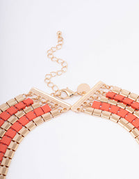 Gold Square Molten Layered Necklace - link has visual effect only