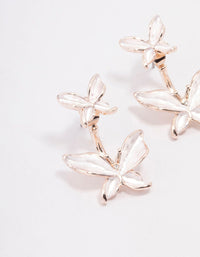 Rose Gold Butterfly Jacket Earrings - link has visual effect only