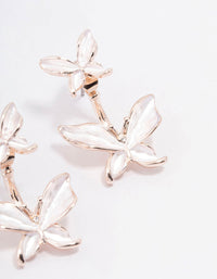 Rose Gold Butterfly Jacket Earrings - link has visual effect only