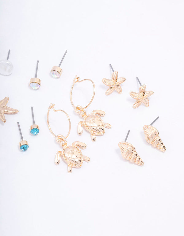 Real clearance seashell earrings