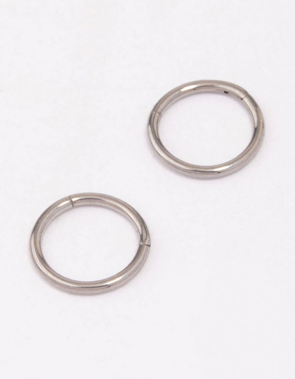 Titanium Fine Sleeper Earrings 6mm