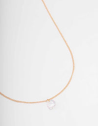 Gold Large Floating Diamante Necklace - link has visual effect only