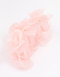 Pink Mixed Trio Flower Hair Claw Clip - link has visual effect only