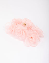 Pink Mixed Trio Flower Hair Claw Clip - link has visual effect only