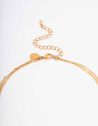 Waterproof Gold Plated Stainless Steel Figaro Double Chain Necklace - link has visual effect only