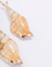 Natural Large Shell Hoop Earrings - link has visual effect only