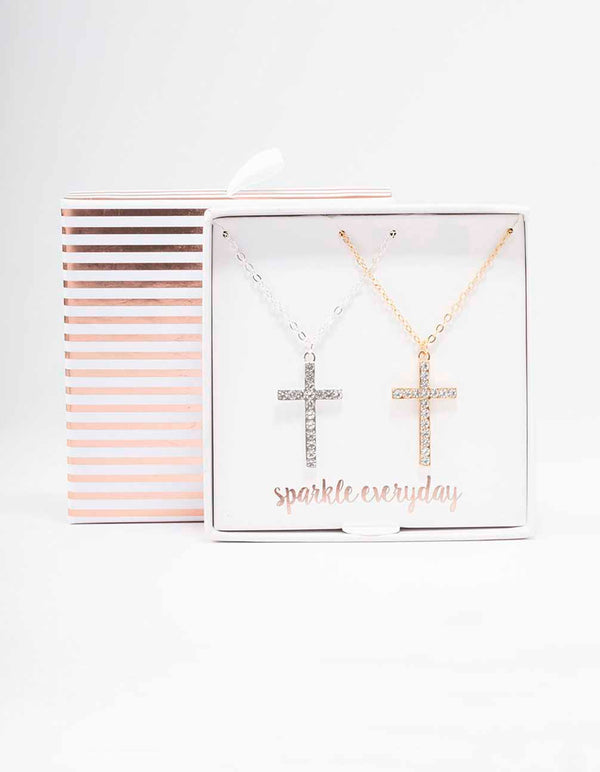 Everyday cross clearance necklace