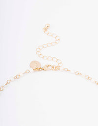 Gold Plated Large Pearl Y-Shaped Pendant Necklace - link has visual effect only