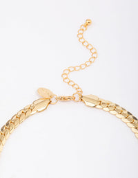 Gold Plated Diamante V Chain Necklace - link has visual effect only