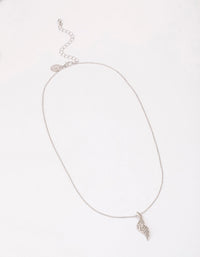 Silver Diamante Angel Wing Necklace - link has visual effect only