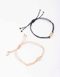 Gold Rope Heart Bracelet - link has visual effect only