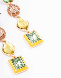 Gold Mixed Shape Drop Earrings - link has visual effect only