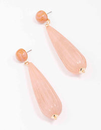 Blush Chunky Teardrop Earrings - link has visual effect only