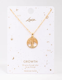 Gold Plated Tree of Life Pendant Necklace - link has visual effect only