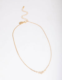 Gold Plated Dainty Cupchain Floral Necklace - link has visual effect only