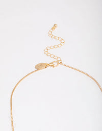 Gold Plated Dainty Cupchain Floral Necklace - link has visual effect only