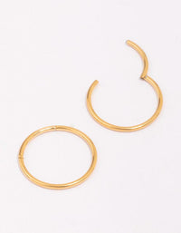 Gold Plated Surgical Steel Sleeper Earrings 16mm - link has visual effect only