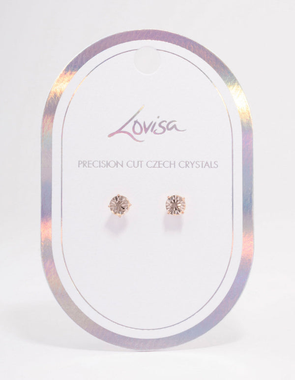 Gold Green Aventurine Diamante Celestial Stacker Earrings - Lovisa