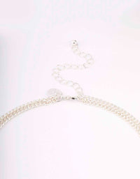 Silver Oval Long Chain Necklace - link has visual effect only