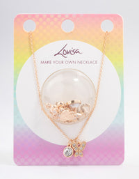 Kids Rose Gold Make Your Own DIY Charm Necklace - link has visual effect only