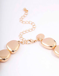 Gold Oval Small Pebble Necklace - link has visual effect only