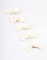 White Mini Hair Bows 5-Pack - link has visual effect only