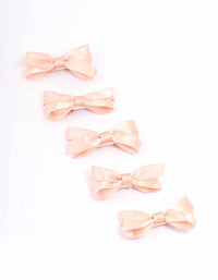 Pink Mini Hair Bows 5-Pack - link has visual effect only