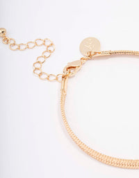 Gold Plated Snake Chain Bracelet - link has visual effect only