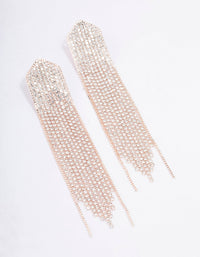 Rose Gold Cupchain Pointed Drop Earrings - link has visual effect only