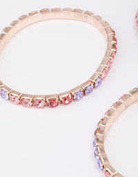 Rose Gold Diamante Stretch Bracelet 3-Pack - link has visual effect only