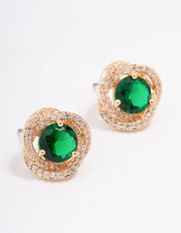 Double weave Gold  Halo Earrings - link has visual effect only