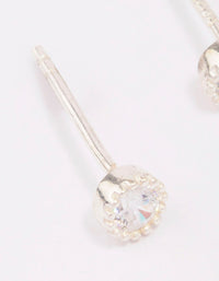 Sterling Silver Encased Round Stud Earrings - link has visual effect only